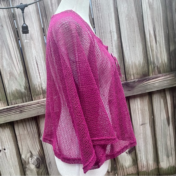 Noelle See Thru Cropped Blouse; OSFM - Picture 4 of 10